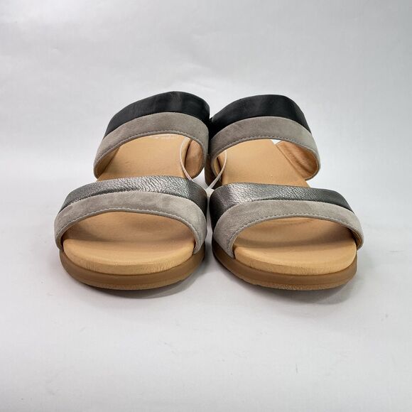 Dansko Womens Theresa Multi-Strap Slip-On Sandal Size 42 Metallic Leather Suede - Picture 4 of 11